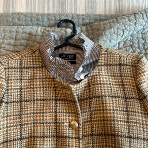 J. Crew Women's Tan Plaid Blazer